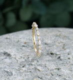 0.3ct Marquise Simulated Diamond Anniversary Wedding Band 14k Yellow Gold Plated