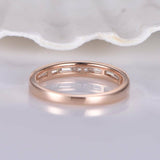 Eternity Wedding Ring Band 1ct Baguette Cut VVS1D Diamond 14k Rose Gold Finish