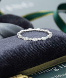 Single Prong Eternity Wedding Band 1ct Marquise Cut Diamond 14k WhiteGold Finish