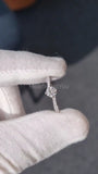 0.5ct Round Cut Moissanite Solitaire with Accents Ring 14k White Gold Plated