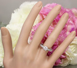 Accents Solitaire Engagement Ring 1.4ct Round Cut Diamond 14k White Gold Finish