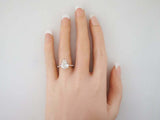 2.4ct Pear Cut Diamond Engagement Ring Accents with Solitaire 14k Rose Gold Over