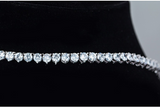 25Ct Round Cut Sparkle VVS1/D Diamond Tennis Necklace Solid 14K White Gold Over