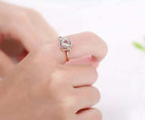 1.5ct Engagement Ring Round Cut Peach Morganite Diamond Halo 14k Rose Gold Over