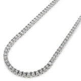 20 Ct Round Cut Sparkle VVS1/D Diamond Tennis Necklace Solid 14K White Gold Over