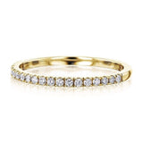 0.3ct Round Cut Moissanite Half Eternity Wedding Band 14k White Gold Plated