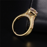 1.9ct Round Cut Diamond Engagement Ring 14k Yellow Gold Finish Accents Solitaire