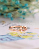 0.5ct Round Cut Moissanite Anniversary Women Wedding Band 14k Rose Gold Plated