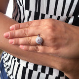 Double Halo Solitaire Engagement Ring 2ct Round Cut Diamond 14k WhiteGold Finish