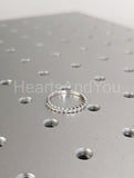 0.5ct Round Cut Moissanite Single Prong Half Eternity Band 14k White Gold Plated