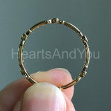 0.15ct Round Cut Moissanite Open Hollow Women Wedding Band 14k YellowGold Plated
