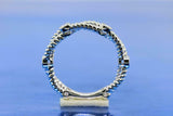 0.7ct Round Cut Diamond Wedding Band Braided Rope Infinity 14k White Gold Finish