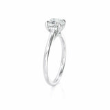 3Ct Cushion Diamond Hidden Halo Solitaire Engagement Ring 14K White Gold Finish