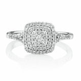 2ct Round Cut VVS1D Diamond Triple Halo Engagement Ring 14k White Gold Finish