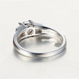 1.6ct Round Cut VVS1D Diamond Engagement Ring 14k White Gold Finish Split Shank