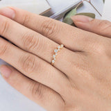 1.2ct Round Cut Diamond Wedding Band Curved Half Eternity 14k Yellow Gold Finish