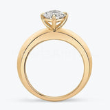 0.5ct Oval Simulated Diamond Solitaire Engagement Ring 14k Yellow Gold Plated