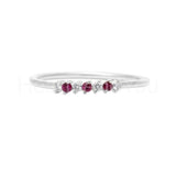 0.5ct Round Cut Simulated Ruby Minimalist Engagement Ring 14K Yellow Gold Plated
