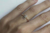 0.25ct Round Cut Diamond Engagement Ring 14k Rose Gold Finish Flower Cluster