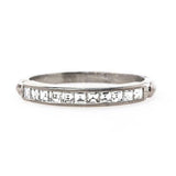 1.2ct Emerald Cut VVS1D Diamond Wedding Band Half Eternity 14k White Gold Finish