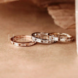 0.5ct Baguette Cut Simulated Diamond Channel Set Wed Band 14k Rose Gold Plated