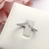 0.45ct Round Cut Moissanite Curved Women Wedding Band 14k White Gold Plated
