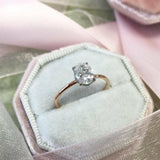1.3ct Oval Cut VVS1 Diamond Halo Solitaire Engagement Ring 14k Rose Gold Finish