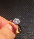 3ct Round Cut VVS1 Diamond Bridal Set Engagement Ring 14k White Gold Finish