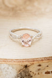 1ct Oval Cut Simulated Morganite Split Shank Engagement Ring 14k RoseGold Plated