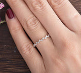 Bezel Set Eternity Wedding Ring Band 1ct Round Cut Diamond 14k White Gold Finish