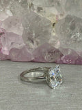 1ct Radiant Cut VVS1D Diamond Solitaire Engagement Ring 14k White Gold Finish