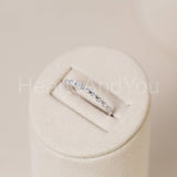 0.5ct Round Cut Moissanite Floating Bubble Prong Band 14k White Gold Plated