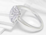 2.4ct Engagement Ring Round Cut Diamond Vintage Inspired 14k White Gold Finish