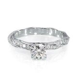 2ct Round Cut VVS1D Diamond Engagement Ring Twisted Shank 14k White Gold Finish
