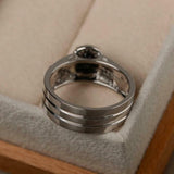 3ct Engagement Ring Oval Cut Diamond Halo with Round Accent 14k WhiteGold Finish