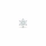 0.4ct Round Cut Diamond Cluster Nose Pin Ring Piercing Women 14k YellowGold Over