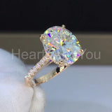 2.3ct Oval Simulated Diamond Hidden Halo Engagement Ring 14k Yellow Gold Plated