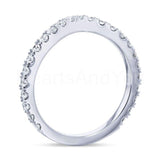 0.5ct Round Cut Moissanite 3/4 Eternity Women Wedding Band 14k White Gold Plated