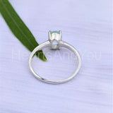 0.5ct Oval Cut Simulated Red Aquamarine Solitaire Ring 14k White Gold Plated