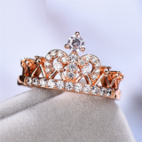 2.3ct Round Cut Diamond Engagement Ring 14k Rose Gold Finish Crown Unique Design