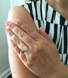 Solitaire Engagement Ring 0.6ct Round Cut VVS1D Diamond 14k White Gold Finish