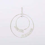 1.5ct Diamond Pendant Princess Cut Stylish Partywear 14k WhiteGold Over NO CHAIN