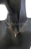 0.02ct Round Cut Moissanite Sea Horse Pendant 14k Rose Gold Plated NO CHAIN