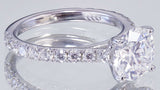 Solitaire Promise Engagement Ring 1.5ct Round Cut Diamond 18k White Gold Finish