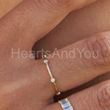 0.3ct Round Cut Moissanite Eternity Bezel Set Wedding Band 14k YellowGold Plated