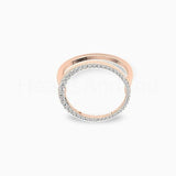 0.5ct Round Cut Moissanite Open Circle Women Engagement Ring 14k RoseGold Plated