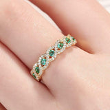 2.4ct Pear Green Emerald Bridal Set Wedding Engagement Ring 14k Yellow Gold Over