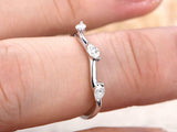 0.5ct Marquise Cut Diamond Leaf Wedding Anniversary Band 14k White Gold Finish