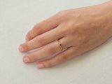 0.2ct Round Cut Pink Ruby Engagement Ring Minimalist Solitaire 14k RoseGold Over