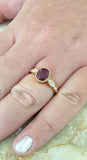 2.3ct Engagement Ring Oval Cut Pink Ruby Diamond Accent 14k Yellow Gold Finish